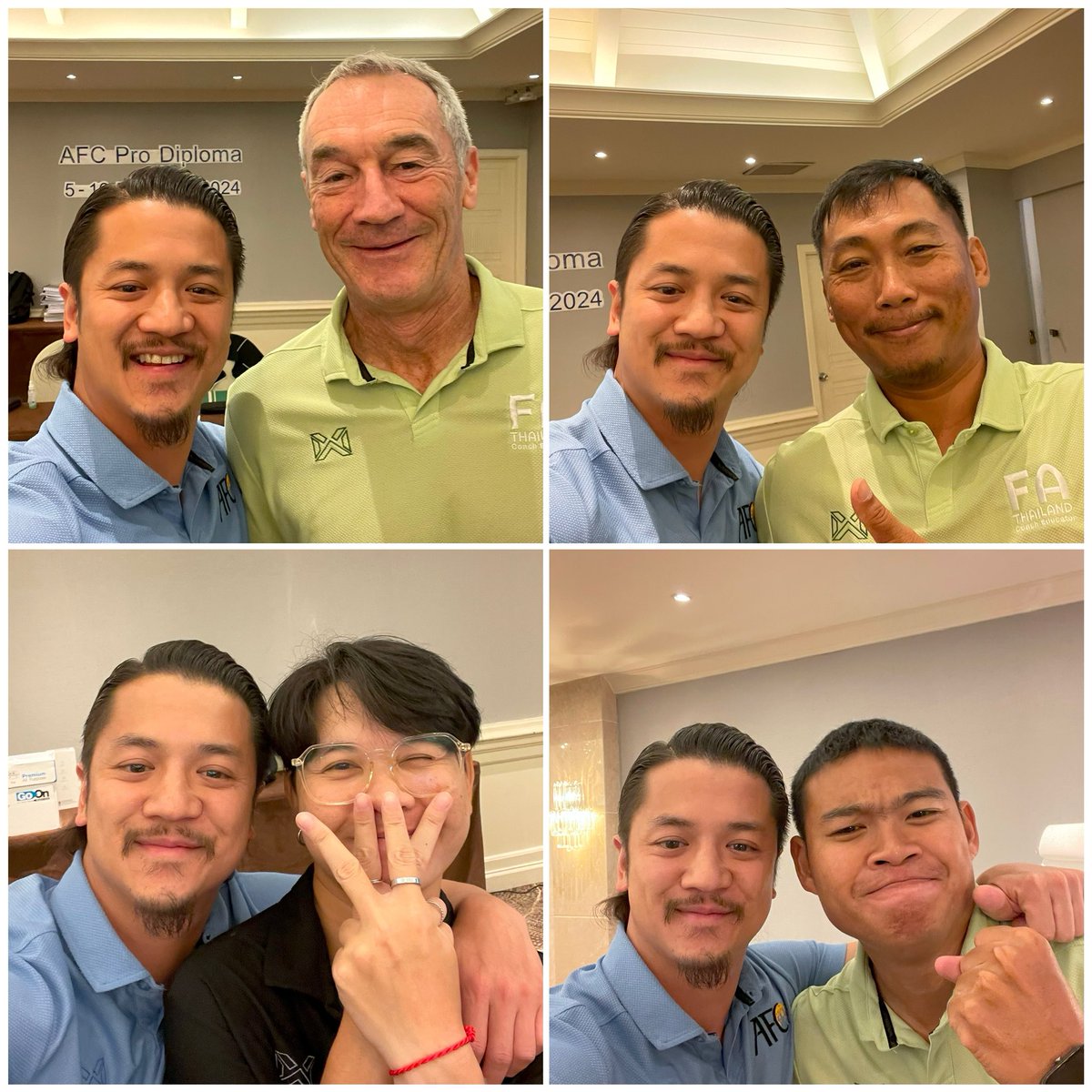 _x_wk's tweet photo. 📚🎓⚽️ 🏁 Across the finish line 😄✌🏻 | สมาคมฯ จัดพิธีปิดการอบรม ผู้ฝึกสอนหลักสูตร AFC ’Pro‘ Diploma รุ่นที่ 3 ของ 🇹🇭 ประเทศไทย | ขอบคุณสำหรับมิตรภาพระหว่างการเดินทางตลอด 9 เดือนครับ 🤜🏻🤛🏻
#FAThailand #Coacheducation #AFCProDiploma #afcprolicense #บอลไทย #ฟุตบอลไทย https://t.co/3XO2ogWNkZ