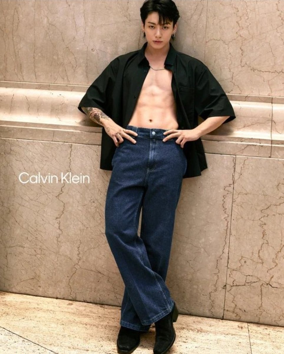 Jungkook in a new photo for Calvin Klein.
