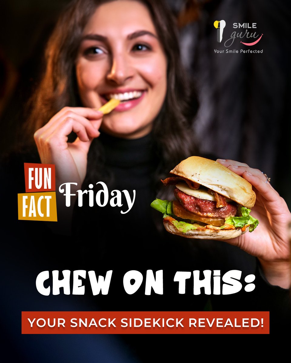 Chew on This: Your Snack Sidekick Revealed! 🍔🤚

#funfactfriday #funfacts #funfactory #dentalhabits #happyteeth #chewing #munching #snacks