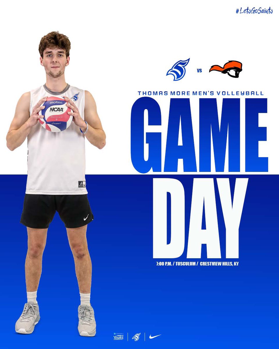 tmusaints's tweet photo. GAME DAY.

🏐: Men's Volleyball Hosts Tusculum
⏰: 7:00 P.M.
📍: Crestview Hills, KY
🏟️: Connor Convocation Center
🖥️: https://t.co/n7Y4xvZoAU
📊: https://t.co/I1JRrqPgjy

@Saints_MVB 

#LetsGoSaints https://t.co/YpXc8O6sUv