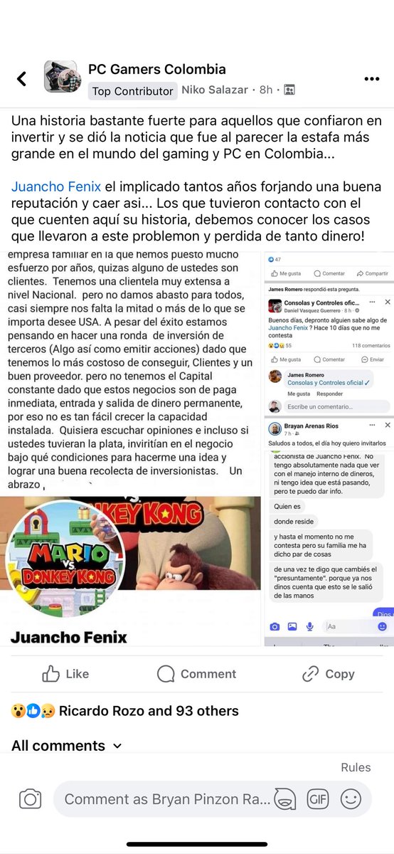 BryanPinzon18's tweet photo. @NoticiasCaracol @NoticiasRCN 
Las ventas en internet han subido, y así, muchas estafas. Pero, las estafas más grandes, son de personas que han logrado construir una reputación y así, ganarse la confianza de la gente, reunir inversión, para finalmente, desaparecer. #denuncia https://t.co/M0HftIMlOL