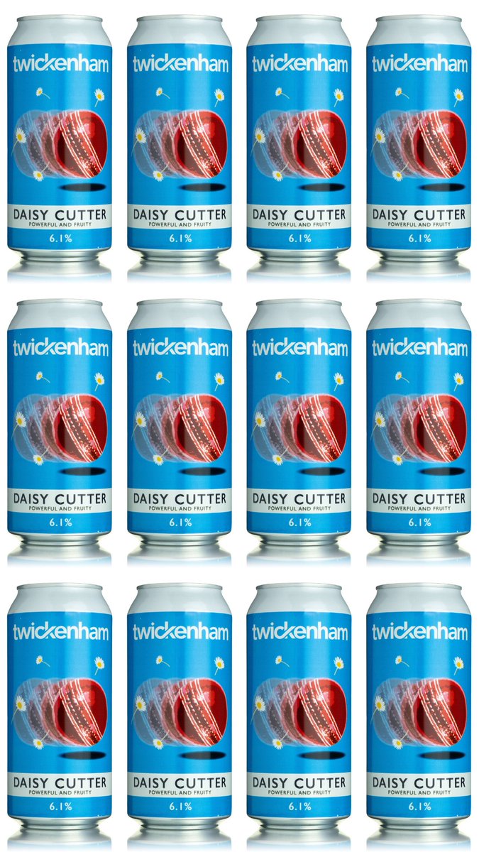 Following the test in India? Here's the beer you want - Daisy Cutter IPA. At just £1.90 a can (or £19.90 a case) it's a steal. How come? It's getting near its 'Best By' date of 5-April. It's still in perfect nick so what's not to like. noblegreenwines.co.uk/products/twick… @TwickenhamAles