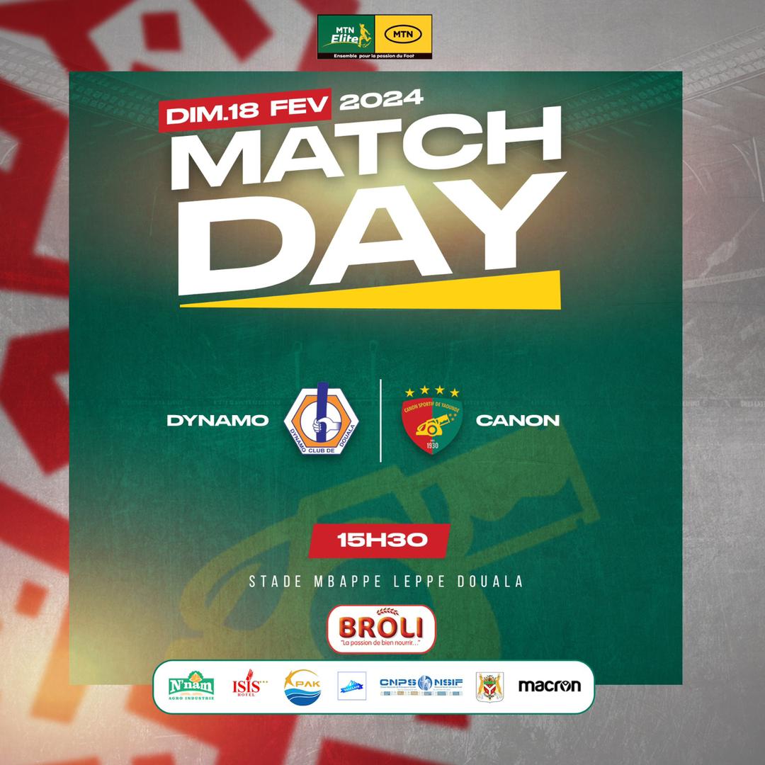 𝑴𝒂𝒕𝒄𝒉 𝑫𝒂𝒚 ⚔️
🆚𝑫𝒚𝒏𝒂𝒎𝒐 𝒅𝒆 𝑫𝒐𝒖𝒂𝒍𝒂 
📆 18/02/2024
⏰15𝒉30
🏟 𝑴𝒃𝒂𝒑𝒑𝒆 𝒍𝒆𝒑𝒑𝒆
📺𝑲𝒑𝒂 𝑲𝒖𝒎 𝑻𝑽
