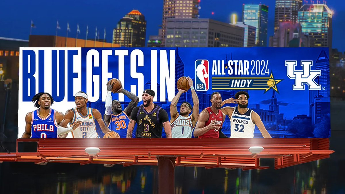 rarerookies's tweet photo. Kentucky did a billboard design to show off the players in the All-Star game. 📸 @KentuckyMBB https://t.co/0SXwPAKOQt
