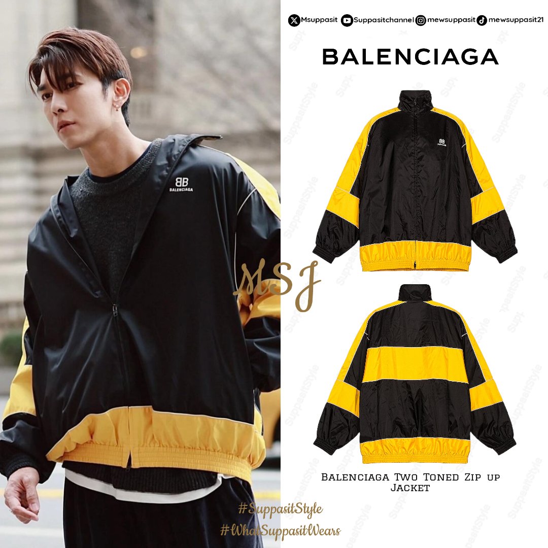 SuppasitStyle's tweet photo. When: 16/02/2024       
Where: IG - mewsuppasit
What: Balenciaga Two Toned Zip up Jacket

#MewSuppasit @MSuppasit

#SuppasitStyle #WhatSuppasitWears https://t.co/ZaMlEk4IGv