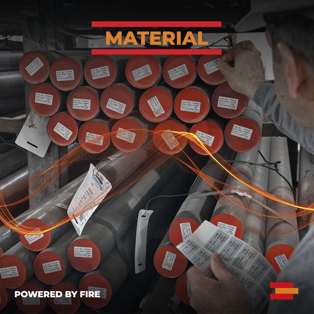 egemetforge's tweet photo. The raw material, which is an important item of hot forging part manufacturing, is supplied under the conditions determined by our customers, is stocked by making incoming quality controls and followed up with our traceability coding.

#egemet #egemetforge #poweredbyfire https://t.co/74fxVOHzaC