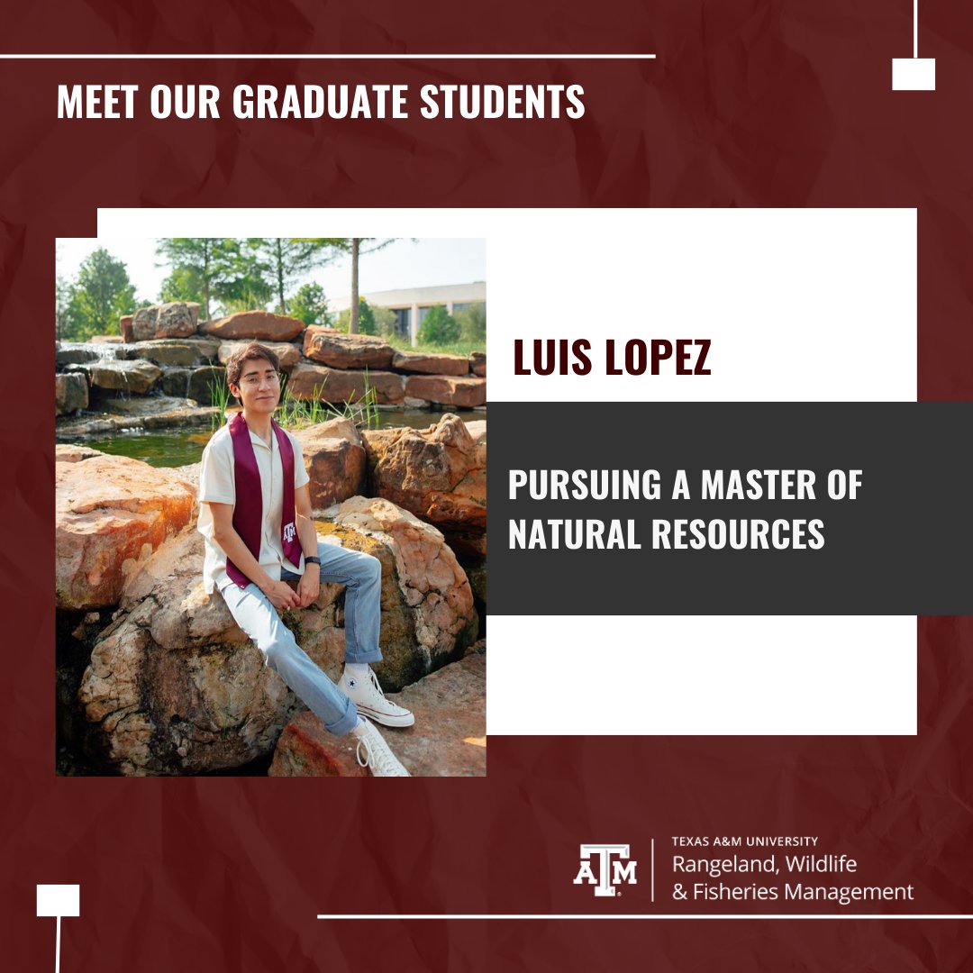 Luis Lopez is a @USFWS Fellow pursuing a Master of Natural Resources with RWFM. His work aims to create a virtual guide housing an assortment of Endangered Species Act-related programs and tools available to landowners within the USFWS southeast region. #BestAndBrightest #GigEm