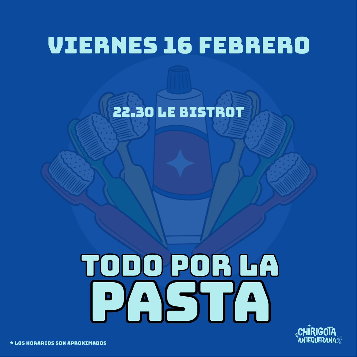 Esta noche vamos a estar cepillando en uno de nuestros sitios favoritos, el lugar por donde pasan todas y cada una de las agrupaciones del Carnaval de Antequera y el bar en el que se respira Carnaval durante todo el año: <a href="/PubLebistrot/">PubLebistrot</a> 

Id enseñando los dientes, q vamos con ganas