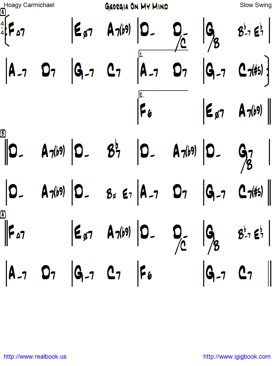 iGigBook's tweet photo. Chord Chart of the day
"Georgia On My Mind" Hoagy Carmichael
https://t.co/3wHKj9lTOo
#realbook #igigbook #android #ios #ipad #ipadpro #ipadmini #chordchart #jazz #guitar #sax #piano #bass #trumpet #music #jazzstudies #transpose #dragon #february #2024 https://t.co/Kue2Ey53al