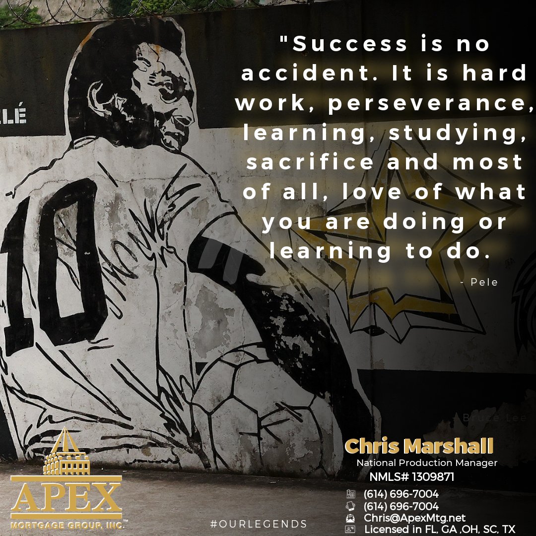 Embrace the journey, learn from failures, and keep pushing forward. #mortgagemarshall #apexmortgagegroup