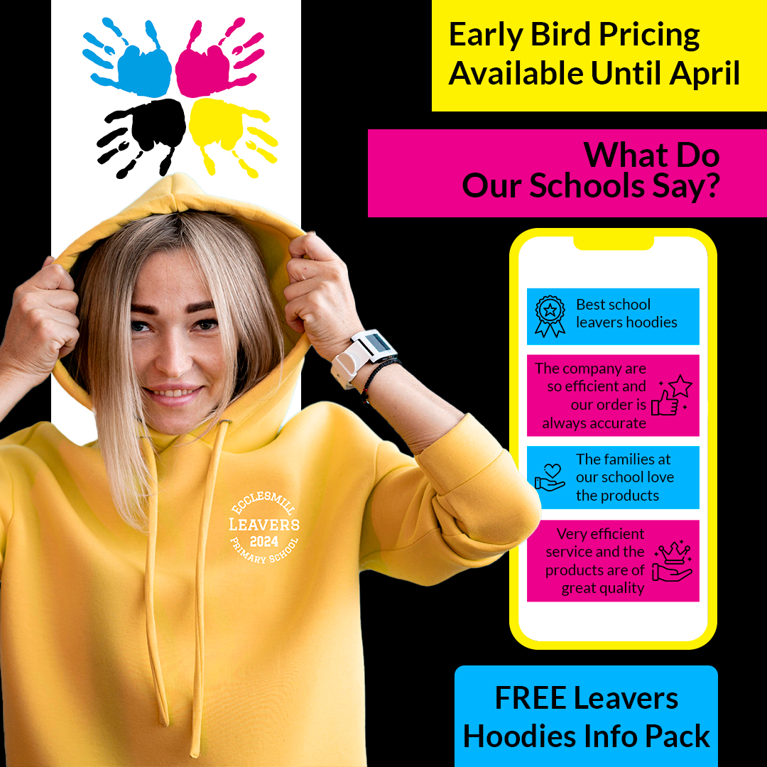 Get your #Hoodies for Y11 &amp; Y13 ordered NOW! While your students are busy revising, why not make they've got the perfect celebration for when they finish their exams! Huge range of colour choices, lots of design option and brilliant customer feedback.  👇 schoolprintworld.co.uk/school-leavers…