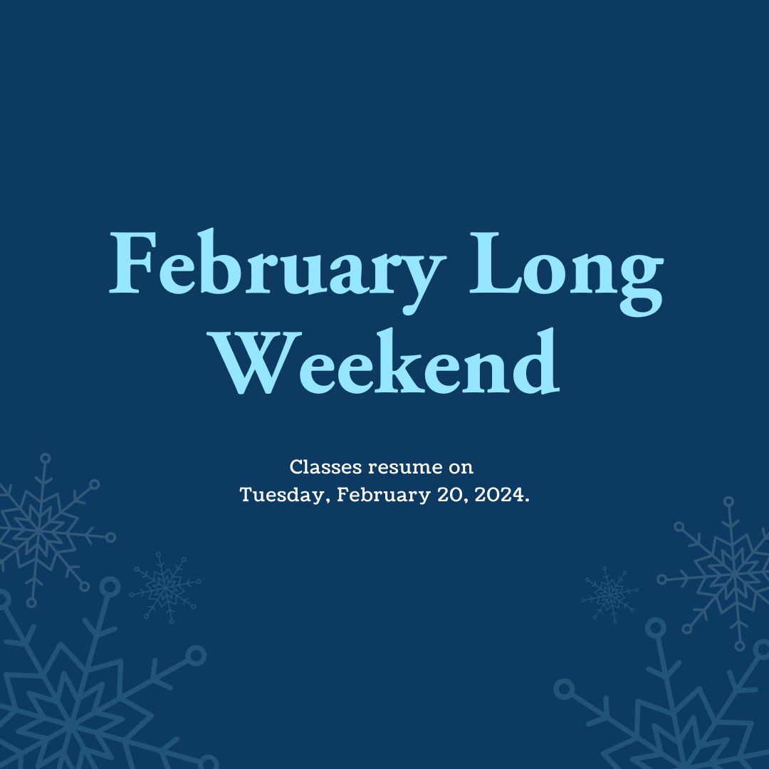 We hope everyone has a wonderful February Long Weekend and Family Day! A reminder that classes resume on Tuesday, February 20, 2024. #ApplebyCollege #Oakville #IndependentSchool