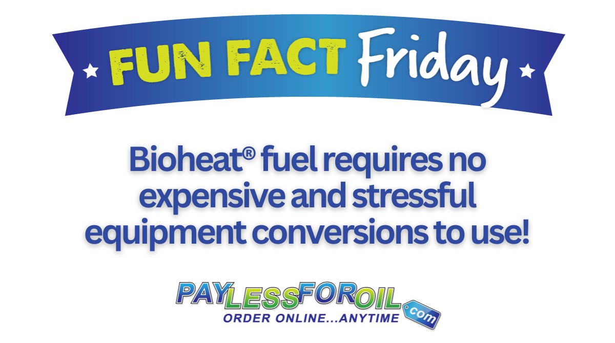paylessforoil's tweet image. Did you know? Bioheat® fuel requires no expensive and stressful equipment conversions to use! If you already have an oil heating system, you can use Bioheat® fuel. #BioheatFacts #LocalProvider