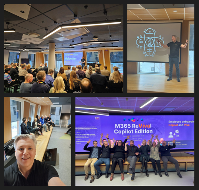 StaleHansen's tweet photo. Had a lot of fun with good conversations and questions during #M365ReVival! The QA at the end was well received. Great speakers and the feedback was fantastic. 

Best comment I got yesterday, "this is a dream day and I rarely see these deep insights in adoption combined with tech" #MissionAccomplished. Looking forward to next year, stay tuned! https://t.co/XpvAJwCejo