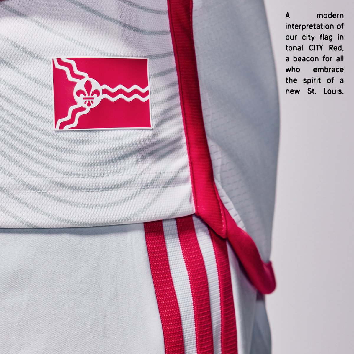 stlCITYsc's tweet photo. Like the fans who unite every matchday at CITYPARK, each jersey is unique. A tribute to every individual pushing STL forward. 

@Purina x @BJC_HealthCare x @adidasfootball