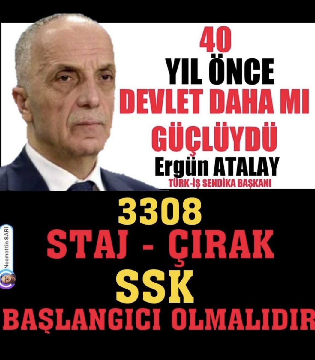 Eyy gidi günler eyy
Siz bilmezsiniz 
Eskiden 
Haklının hakkını veren hükümetler vardı 
Nerde o eski hükümetler ❓❓❓

<a href="/RTErdogan/">Recep Tayyip Erdoğan</a> 
<a href="/dbdevletbahceli/">Devlet Bahçeli</a> 
<a href="/isikhanvedat/">Prof. Dr. Vedat Işıkhan</a> 
<a href="/Akparti/">AK Parti</a> 

#VedatBilginÇırakDedi
#VedatBakanım3308Çözer
#StajSözünvarMHP 
#ÇırağaAdalet 
#3308SGKBaşlangıcıOlsun