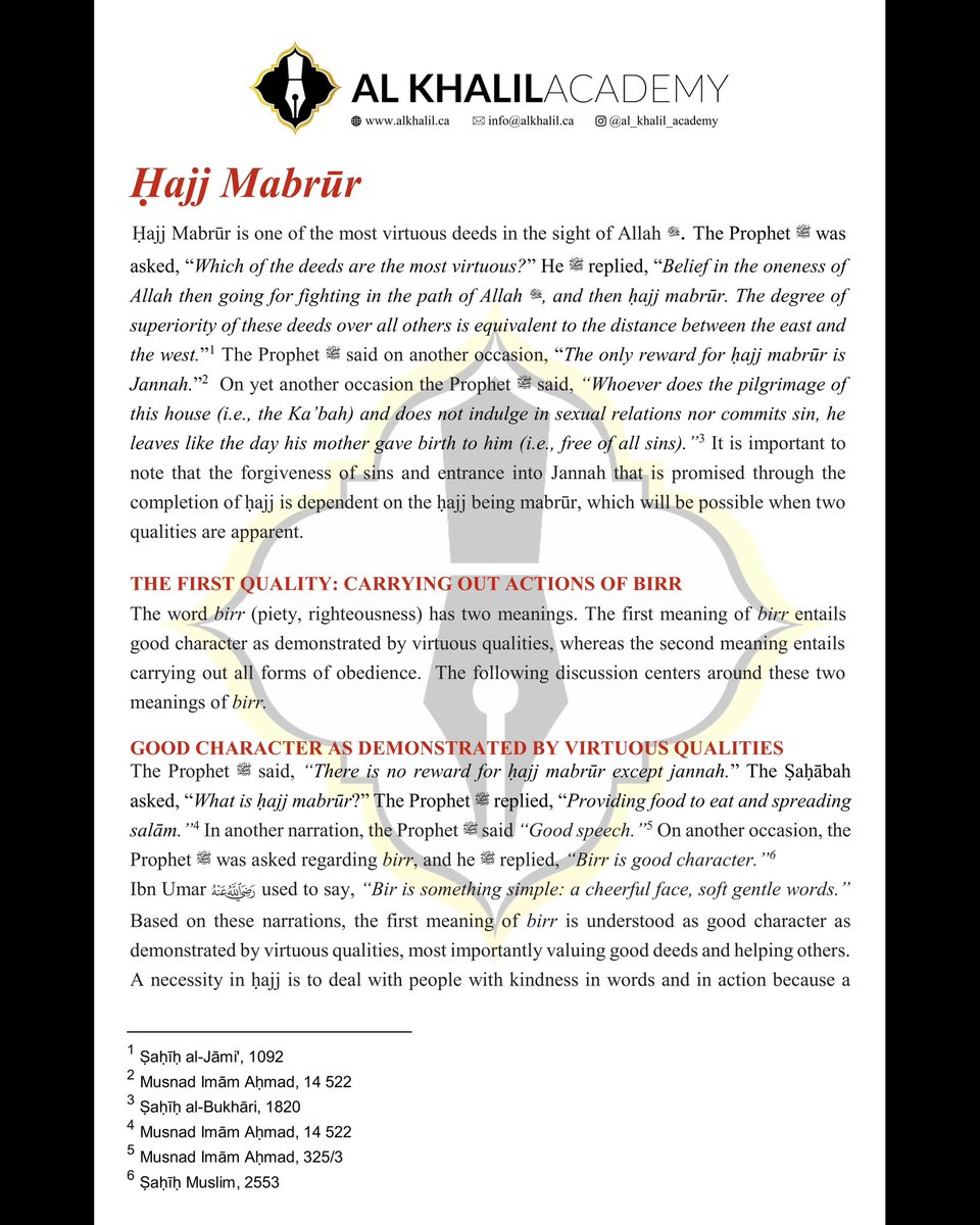 al_khalil_ca's tweet photo. 🕋✨ Discover the Key to a Mabrūr Ḥajj! 🕋✨

Embark on a journey of spiritual significance and divine forgiveness with our informative Hajj Flyer. 

Available for free download at: https://t.co/P6O8CmbHID https://t.co/UymLrt873c
