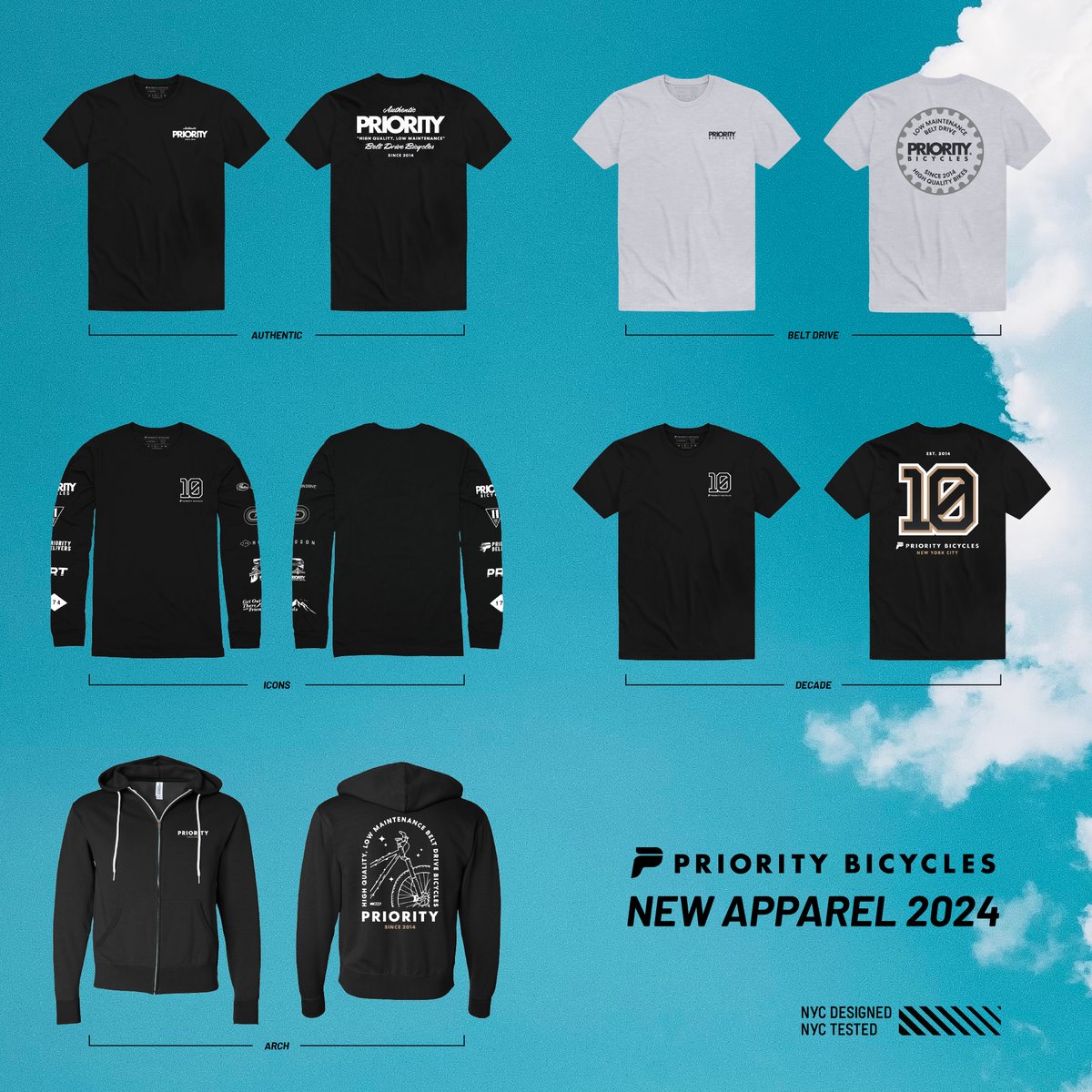 With our new apparel offering, you can look fresh both on and off your bike! Designed in NYC and produced by our friends at Jetty INK in NJ who specialize in eco-conscious, water-based screen printing. High quality with high standards! prioritybicycles.com/apparel