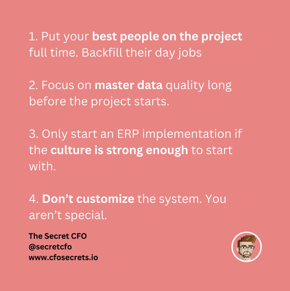 SecretCFO's tweet photo. 4 golden rules to stop your ERP rollout becoming a train wreck: https://t.co/sfet9qhoVJ