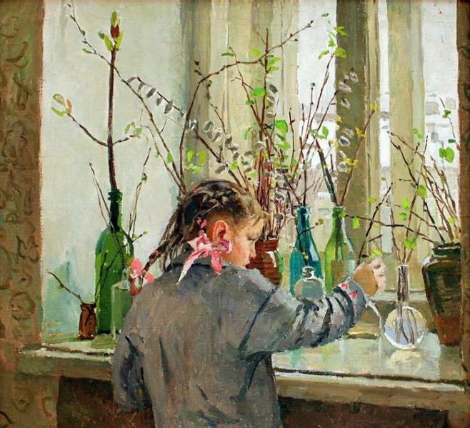 womensart1's tweet photo. 'Spring at the Window' by Tetyana Yablonska (1917-2006), Ukrainian painter #WomensArt 🇺🇦 https://t.co/ruzD5RxwhK
