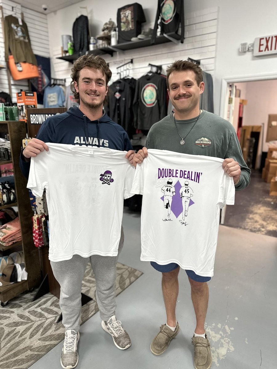 Happy Opening Day! Before first pitch, head over to Shimmer Boutique on Greenville BLVD to get @ShenkmanWyatt and I’s new Double Dealin shirts available in adults and youth sizes! @PR927FM @JonathanEllerbe