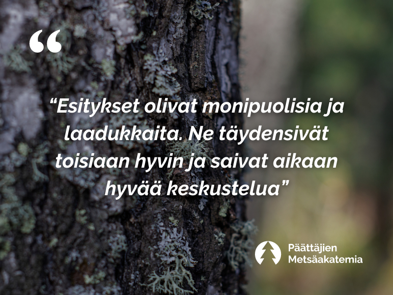 Päättäjien Metsäakatemia tweet media