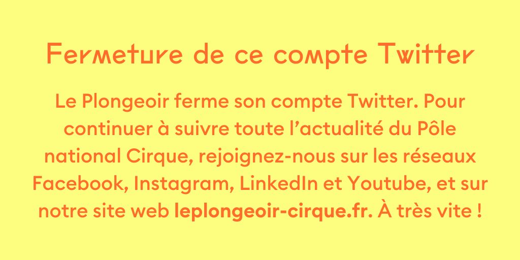 Le Plongeoir - Cité du Cirque (@plongeoircirque) on Twitter photo 