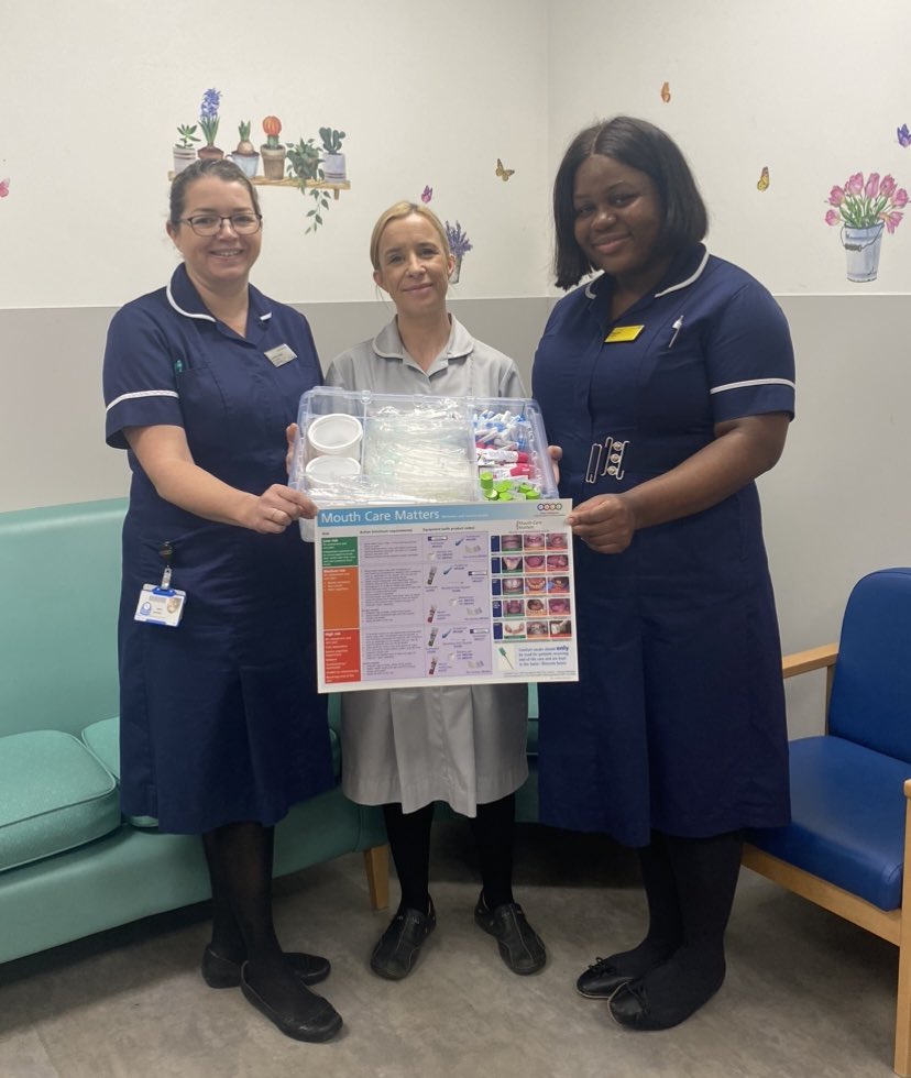 First Mouth Care Matters poster delivered to the Stoke Ward. Poster will be delivered to all in-patients wards over the coming weeks in time for World Oral Health Day 🦷🪥 #Mouthcare #Mouthcarematters #Oralhealth