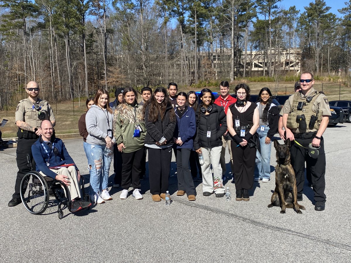 LCCA_HS's tweet photo. THANK YOU @HallCountySO for the K-9 #demonstration & @hallcountygov Joy Holmes & Brian Stewart for the lessons on #goverment operations in Hall ✅ #learninginaction #highschoollessons @GaDOE_SS @Hall_Schools Kudos to Mr. Kovach & Mr. O'Hara for making this happen #StudentSuccess https://t.co/DOVGCAfiIE