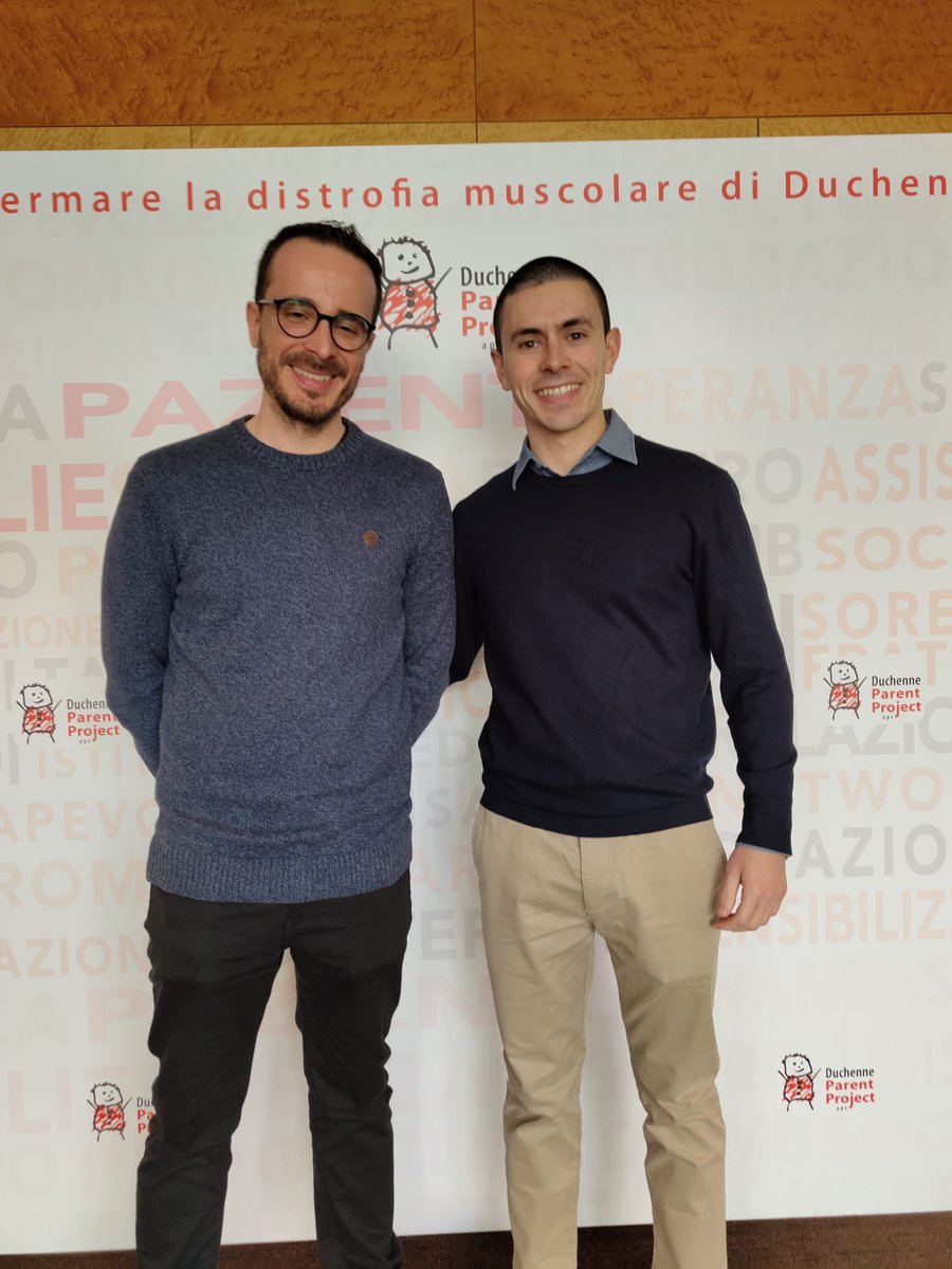DPPSpain's tweet photo. ¡Italia!
XXI Conferencia Internacional Duchenne/Becker en Roma @Parent_Project
Nuestros compañeros David Díaz-Pinto (Departamento Psicológico de DPPS) y Aaron Vilalta (Departamento Tecnológico de DPPS)
¡Gracias por invitarnos!
#PPConference #Duchenne #Becker #desafioduchenne https://t.co/nUsWnlpeiz