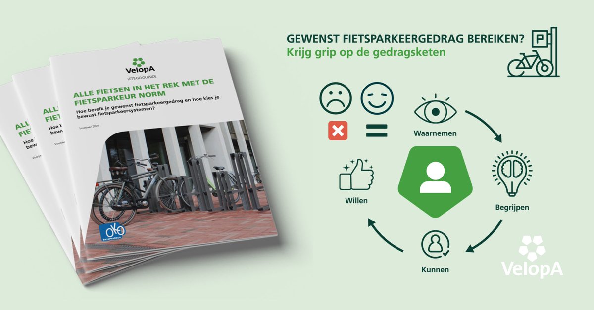 Hoe bereik je gewenst fietsparkeergedrag en hoe kies je bewust fietsparkeersystemen die toekomstbestendig en gebruikersgericht zijn? Zorg voor grip op de gedragsketen. ↓ Download de whitepaper voor meer informatie: velopa.nl/whitepaper-fie…