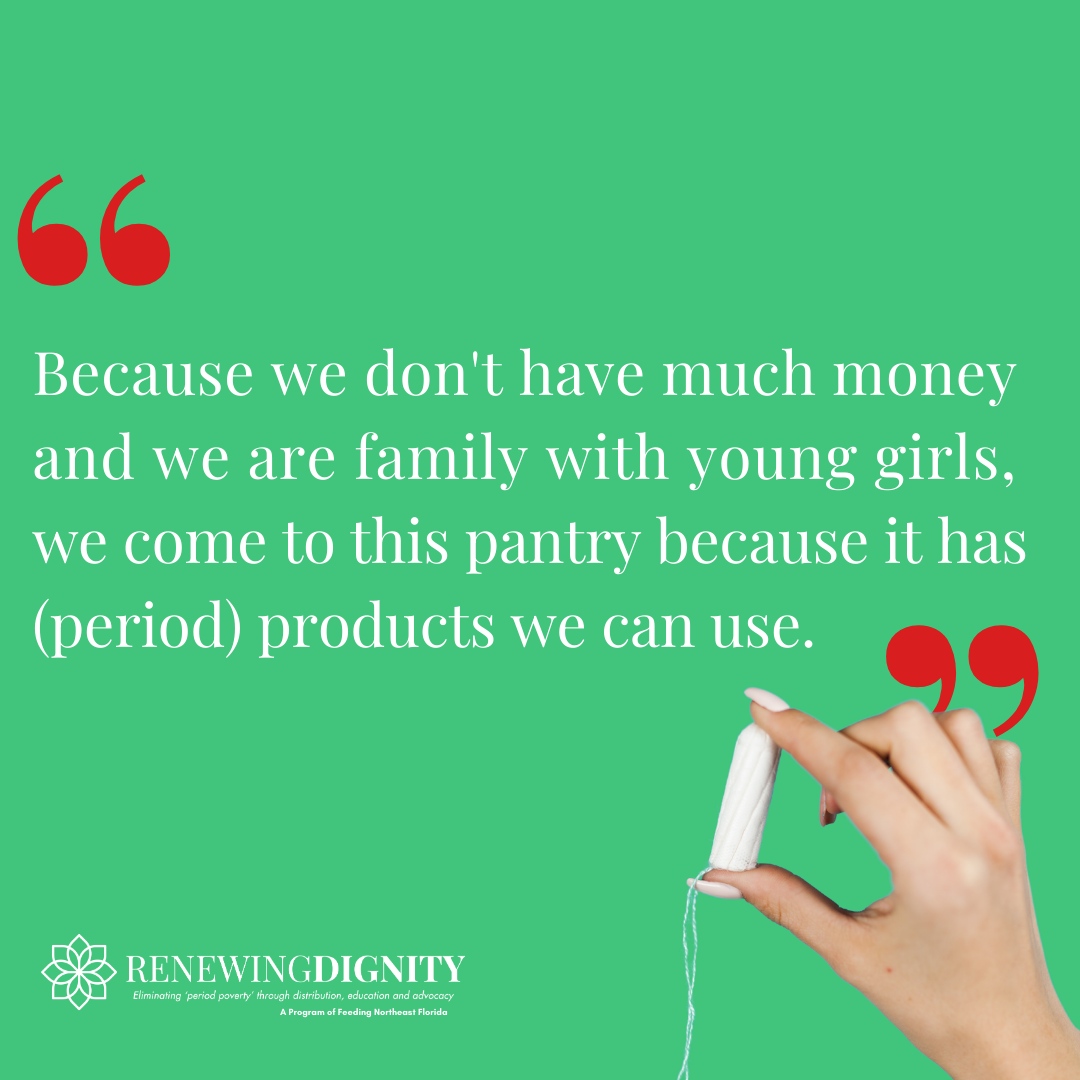 No one should be limited by something as natural and normal as a period. 💪🏼
Learn more about our mission to #endperiodpoverty: renewingdignity.org/about 

#BreakingTaboos #periodsupplies #MenstrualHealth #menstrualequity #periodequity #menstrualproducts  #periodadvocacy