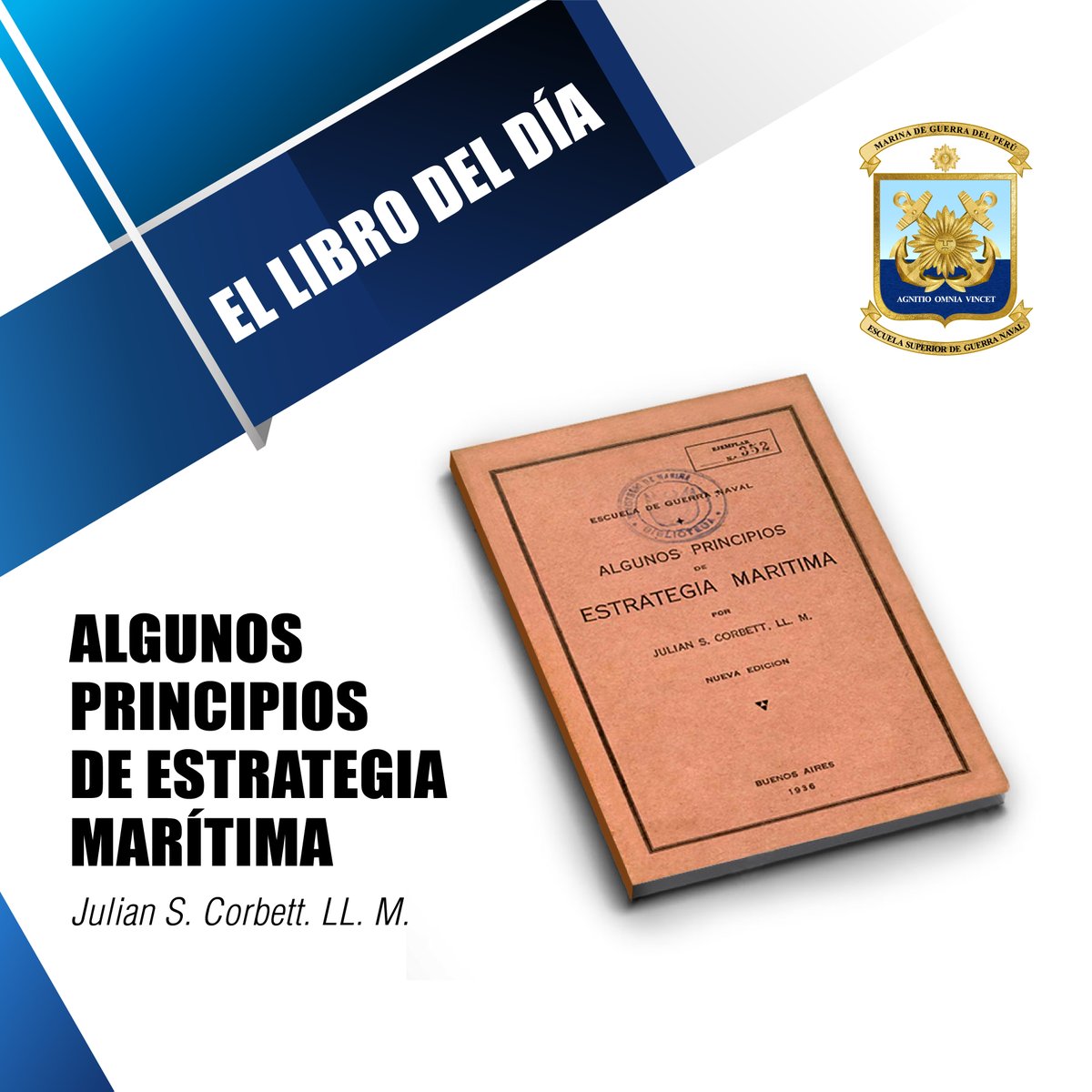 SuperiorNaval's tweet photo. #ESUP #ElLibroDelDía
📖Algunos Principios de Estrategia Marítima (novena edición)
🖋️Jullian S. Corbett
⏳ 1936
✅ Podrás leerlo en: https://t.co/yTuzpSDtqi https://t.co/QTxhDmnIFA