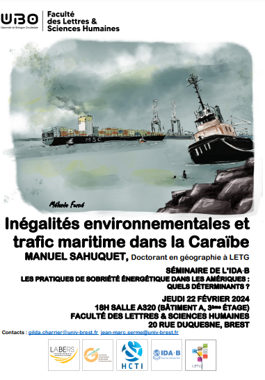 Conférence de Manuel Sahuquet le 22 février <a href="/UBO_UnivBrest/">UBO - Univ. Brest</a> #UBO: Inégalités environnementales et trafic maritime dans la Caraïbe