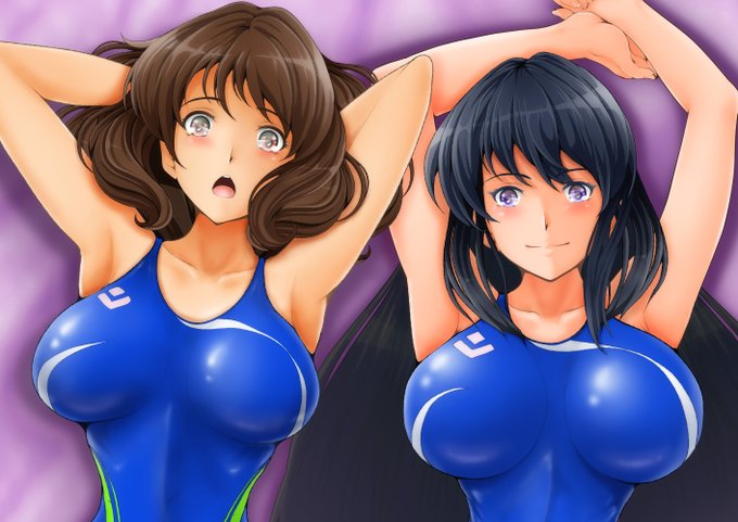 今日も過去絵!
久美子ちゃん麗奈ちゃん北宇治スク水なのぜ。 