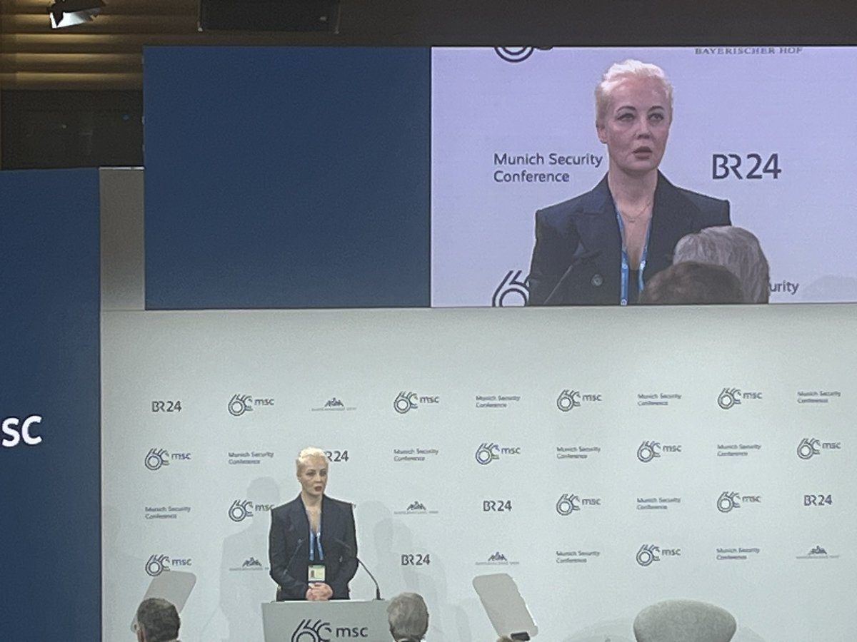 Yulia Navalnaya just gave a moving speech at #MSC2024 . She is tough as nails. However long it takes, She and all those Russians who believe in freedom will prevail. On that, I have no doubt