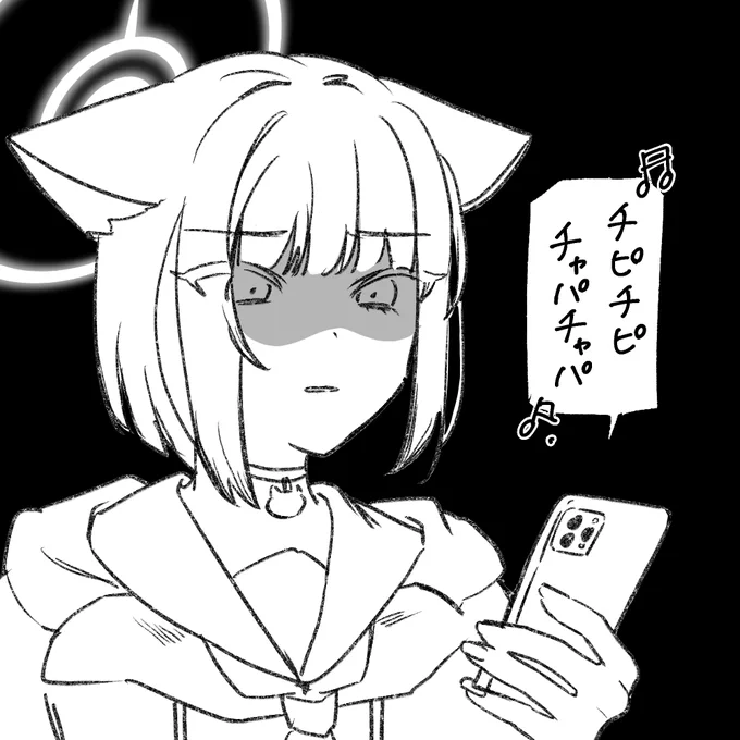 @Cdvvuy 猫の鳴き声を練習しようとしたカズサ 