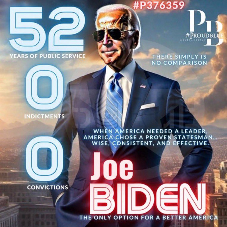 #ProudBlue #DemVoice1 Joe Biden is honorable, compassionate, wise, humble, consistent, and effective. He is one of the greatest Presidents our country has ever known. #BidenBoom