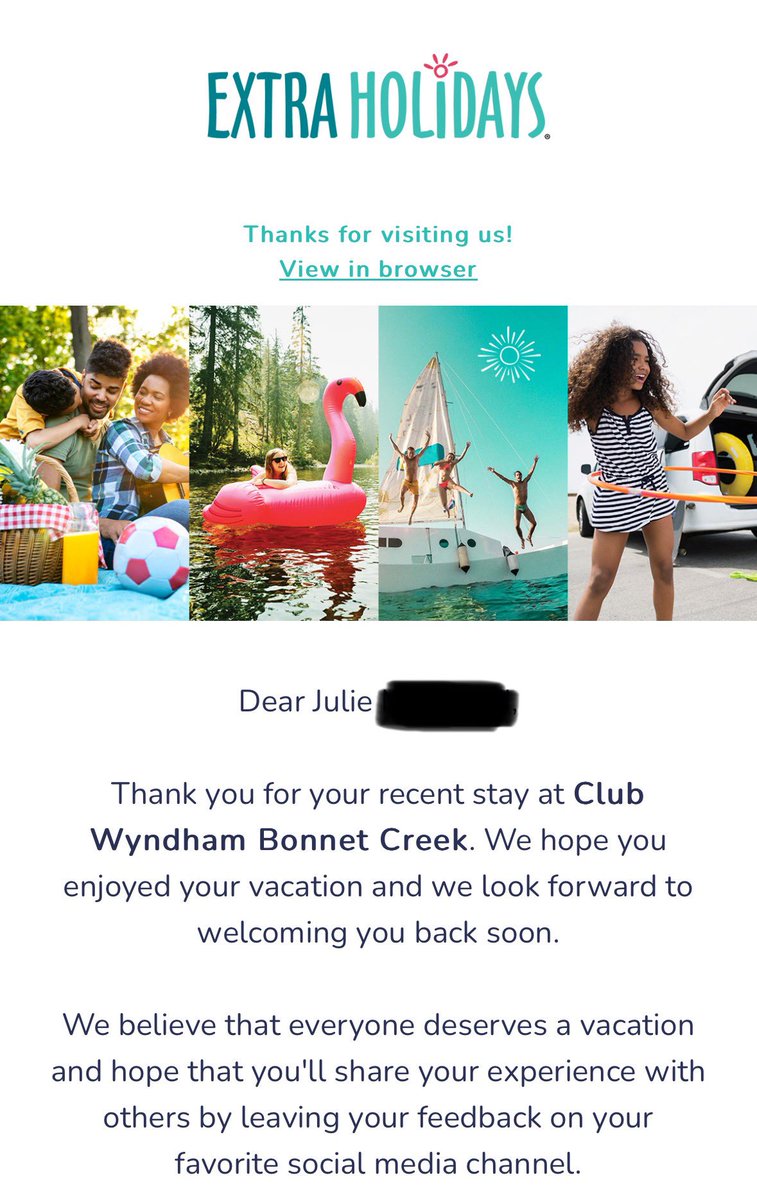iugirl1995's tweet photo. Let me get this straight… you cancel our reservation hours before check in, literally ruin our trip, offer no apology, but have the nerve to send me a thank you email for our stay? @ExtraHolidays https://t.co/VSK7Hhvcnz