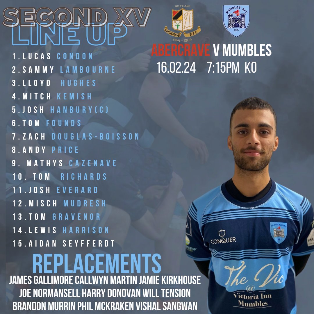 Mumbles_RFC's tweet photo. The Seconds squad that travels to @AbercraveRFC this evening
#blueblood #mightymumbles https://t.co/QX42aII5oG