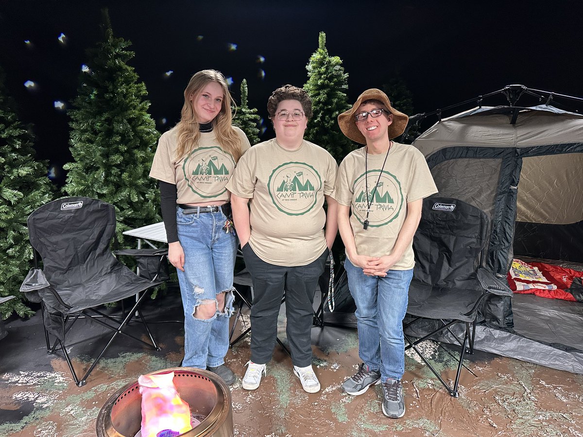 Today’s the day. It’s Camp Trivia! We found this random forest in studio 2. So we pitched a tent, set up some chairs and now we are ready to for a 50 hour trivia competition!

#GoHuskies #SCSU #BHuskiesPROUD #utvs #KVSC  #CampTrivia