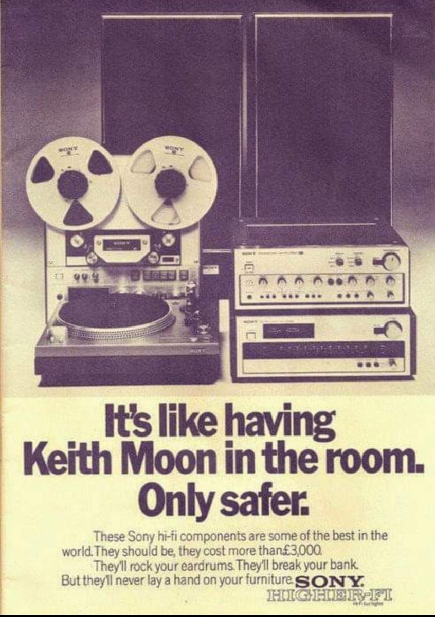 #reeltoreel #reeltoreeltape #reeltoreelplayer #stereo #stereosystem #stereosystems #keithmoon #thewho #safe #safer #vintage #vintagead #vintageadvert