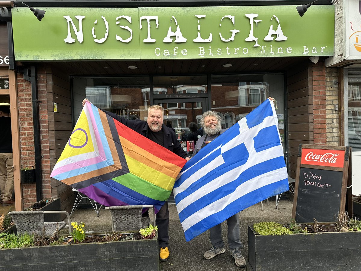 Celebrating a historic moment for #Greece #samesexmarriage @EuroPride @UKPrideNetwork @InterPride @prideinhull #greekbistro #nostalgia