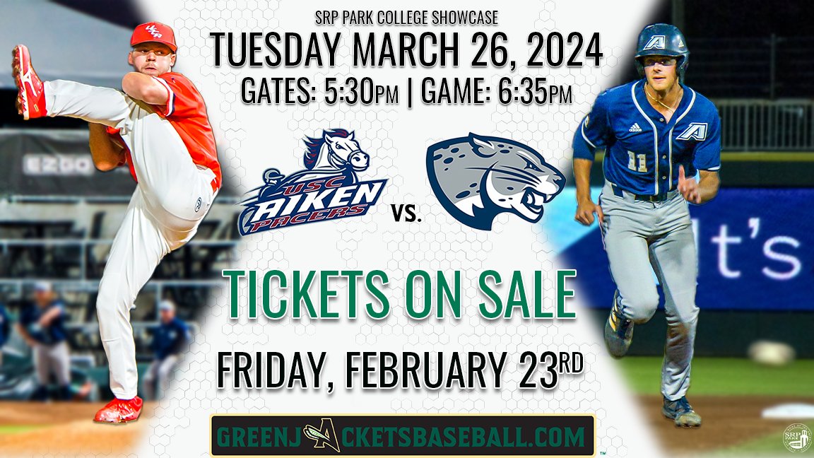🚨 The Battle on the Riverfront is 𝘽𝘼𝘾𝙆 🚨

Join us on March 26th as USC Aiken Baseball takes on Augusta University Jaguar Baseball!

To learn more about this matchup, check out the link below! ⬇️
🔗 bit.ly/USCA_AU_Release