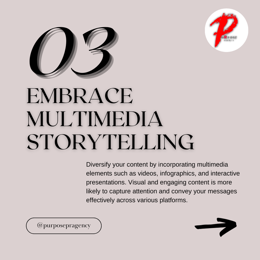 purposepragency's tweet photo. Part 2 of Unlocking the power of purposeful communication with these Five Ways to Elevate Your PR Strategy! 🚀💬 From finding your target audience to forging genuine media relationships, let's take your PR game to new heights#PRStrategies #ElevateYourGame #PurposefulCommunication https://t.co/PYhnmy0uuf