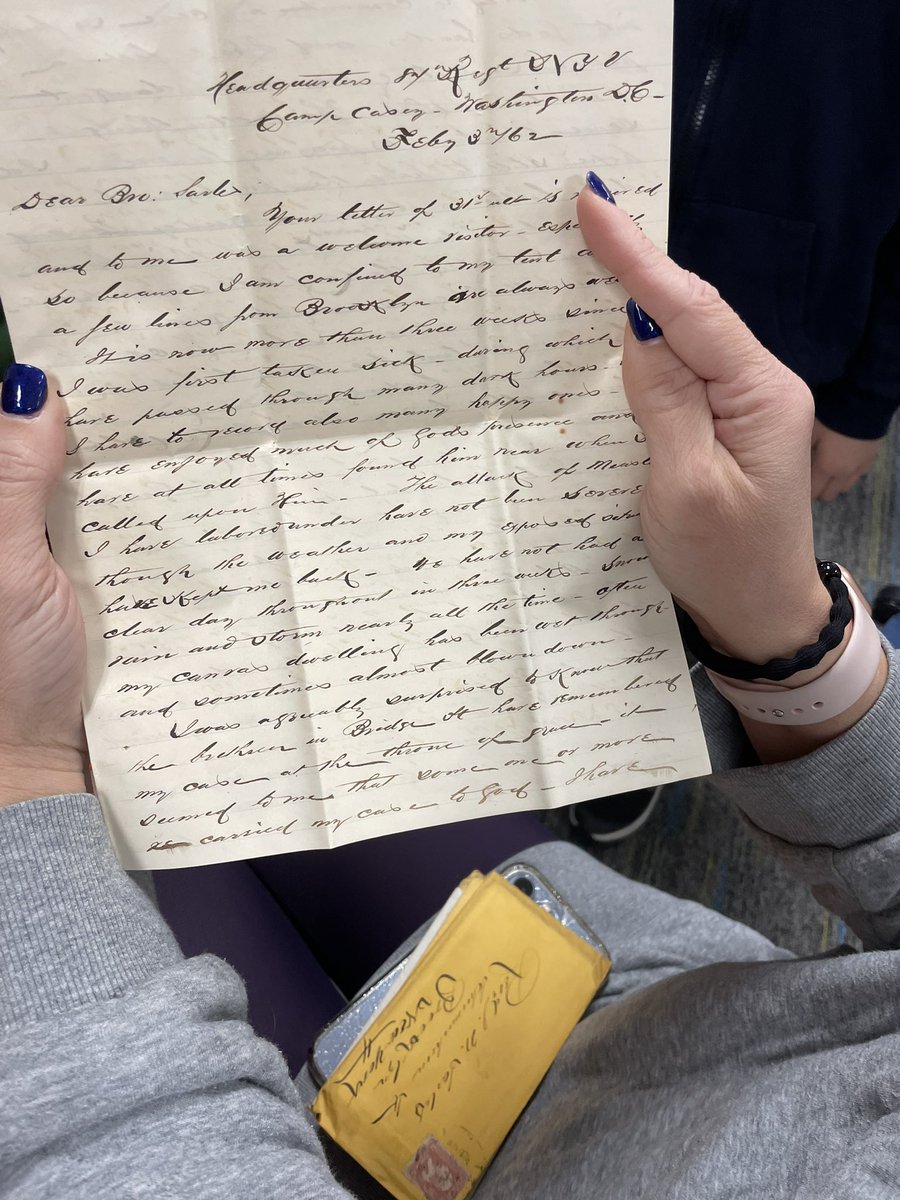 Ss went home and shared their learning about the US Civil War with their families. One family had an example of a primary source and brought in letters from 1862 to share!!