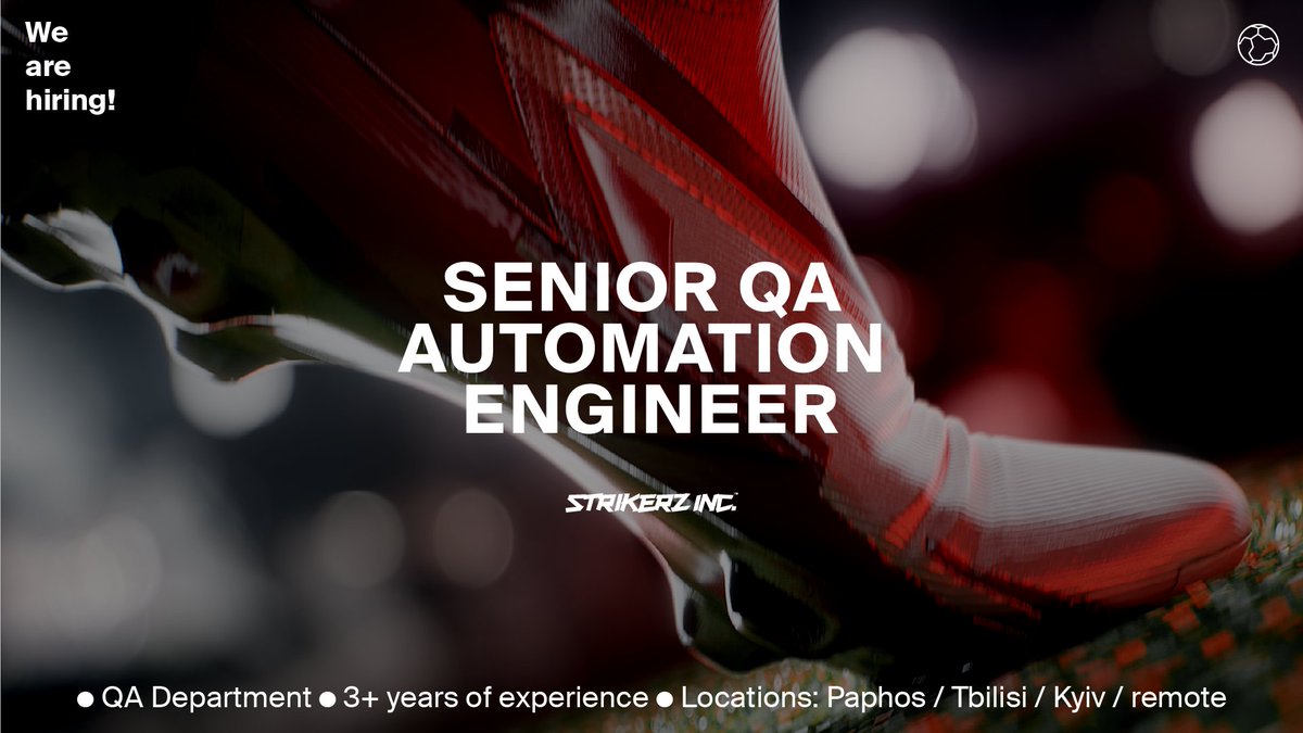 Join us as a Senior QA Automation Engineer and lead the way to excellence in software quality ⚽ 📩 You can apply via the link: strikerz.inc/senior-qa-auto…
