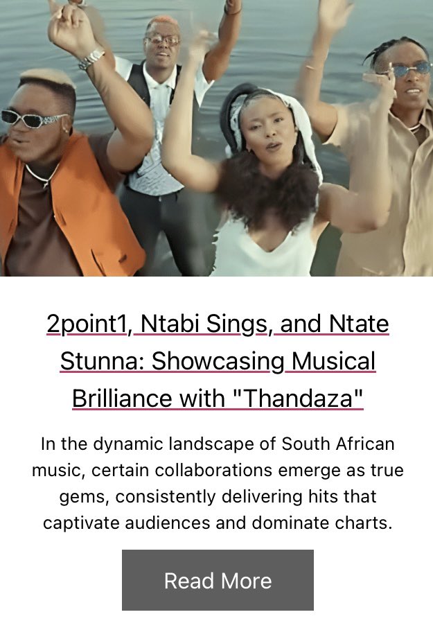 2point1, Nthabi Sings and Ntate Stunna’s song “Thandaza” amassed a staggering 1 million views within just 2 months. #RHOLagos #RHODurban #NewShowmax