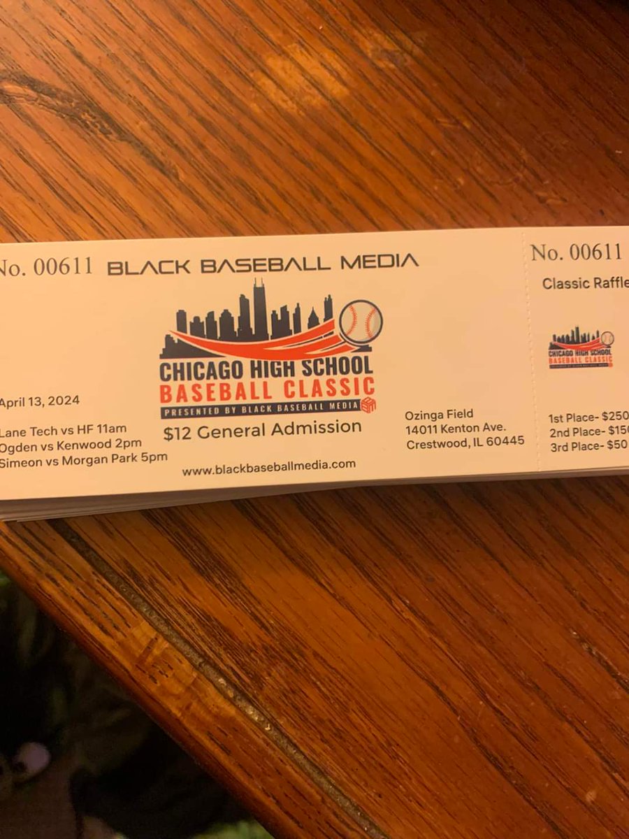 Ogden VS Kenwood Saturday April 13, 2024 Come get ur tickets For the Chicago High School Classic And checkout your Ogden Owls The game is at 2PM