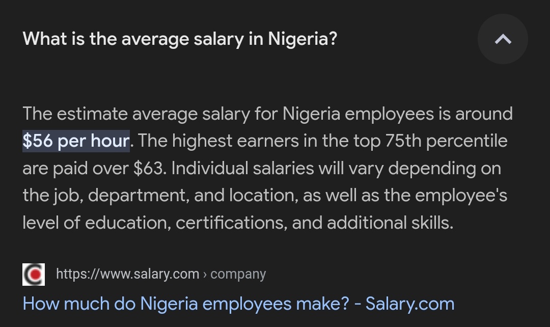johnpaulanaebo's tweet photo. So you guys get paid $56 per hour in Nigeria. 
Which country I dey like this ahbeg. https://t.co/BgSWjw1tK4